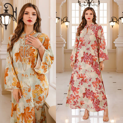 Summer Gown Dress Printed Dress by Glamytek