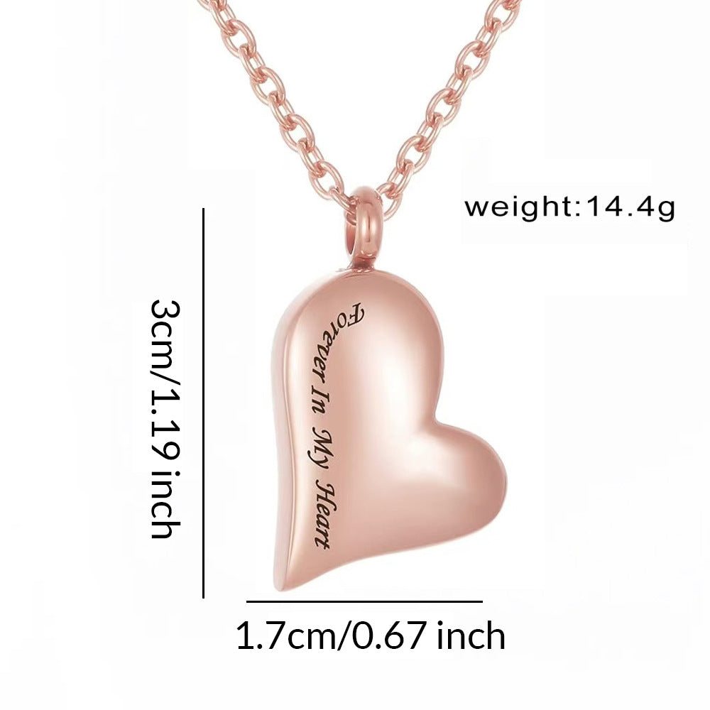 Personalized Heart-shaped Stainless Steel Pendant Necklace