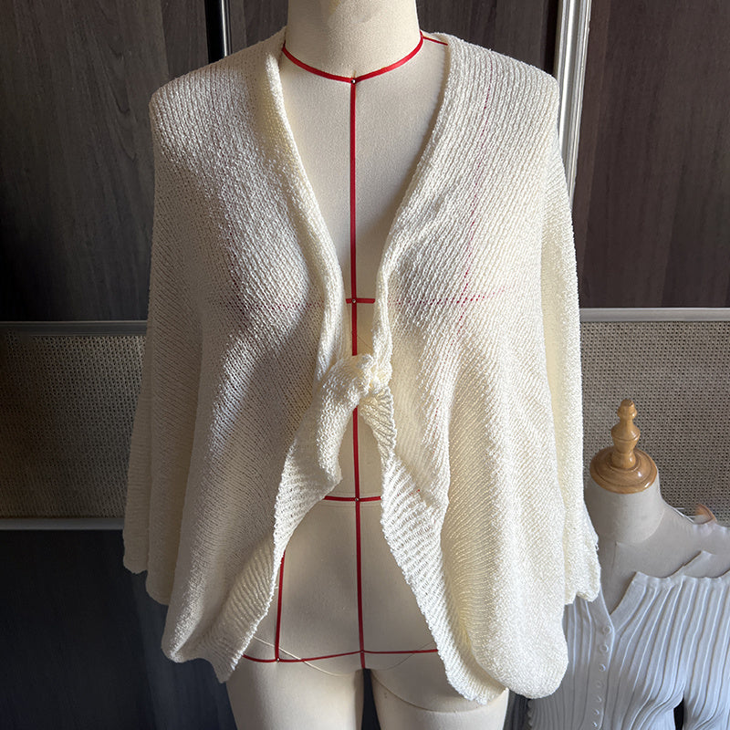 Women's Criss Cross Front Knit Sweater Long Sleeve Pullover, Loose Fit Twisted Design Fall Top by Glamytek
