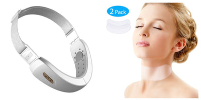 LED Photon Therapy V-shaped Slimming Facial Micro-current Electric Vibration Lifting Massager by Glamytek