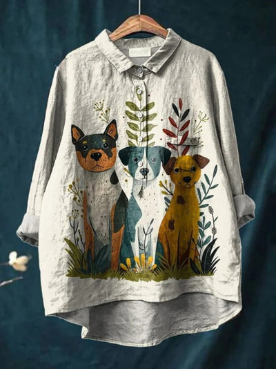 Women's Animal Retro Printed Shirt by Glamytek