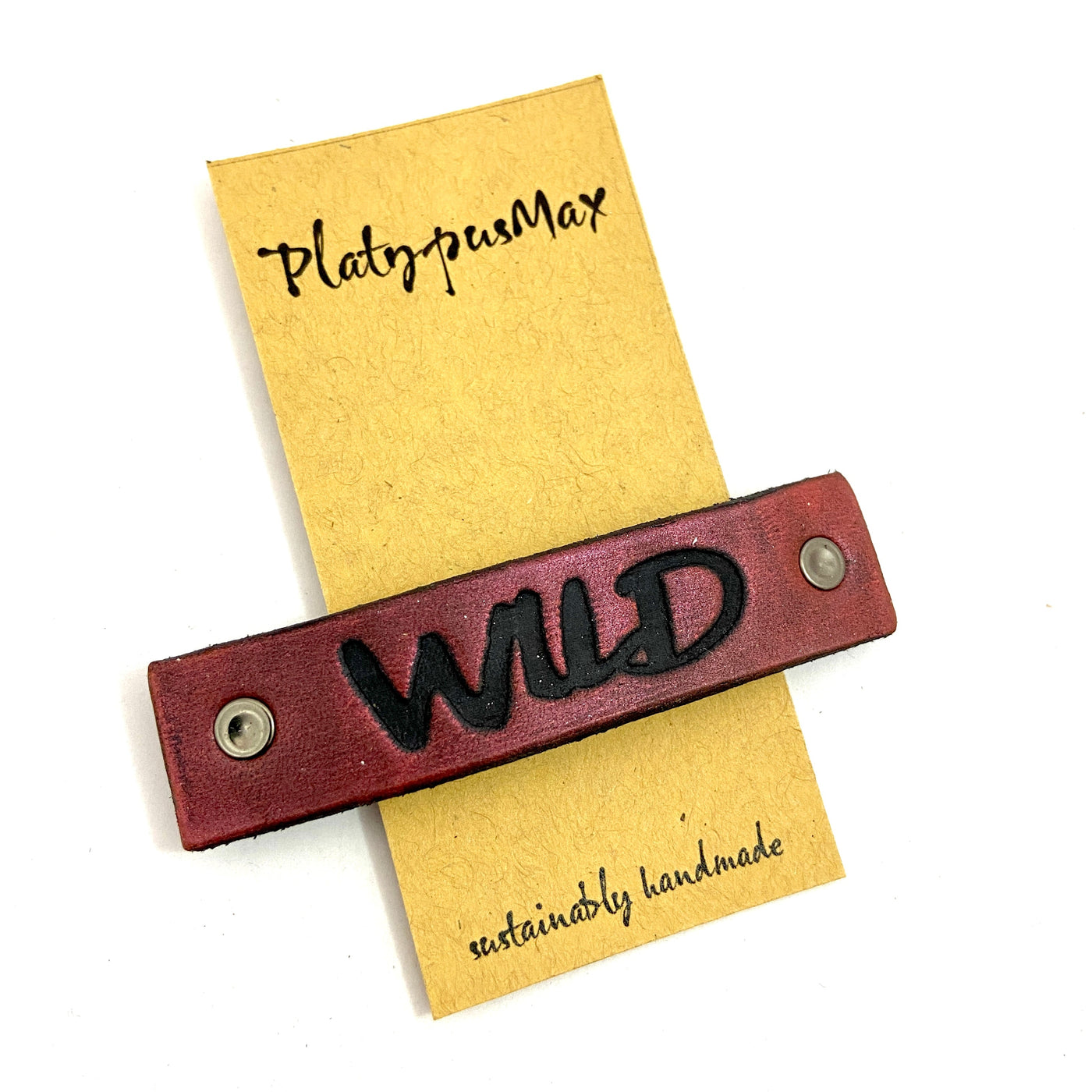 WILD One Word Caption / Message Hair Clip Barrette by Glamytek