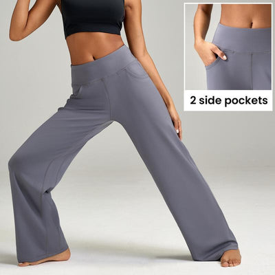 Women's High Waist Casual Loose Yoga Pants by Glamytek