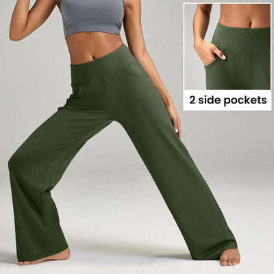 Women's High Waist Casual Loose Yoga Pants by Glamytek
