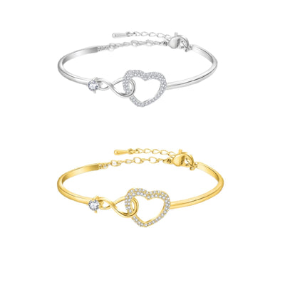 Heart-shaped Stainless Steel Bracelet.