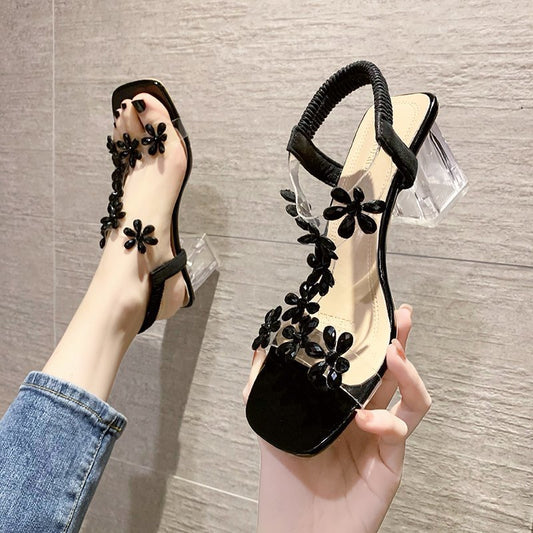 Medium Heel Transparent High Heels