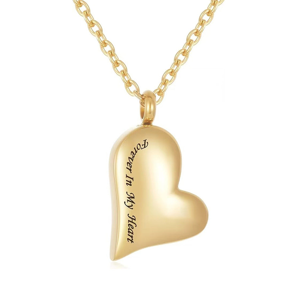 Personalized Heart-shaped Stainless Steel Pendant Necklace