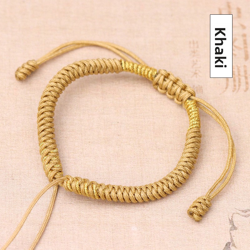 Gold wire diamond knot bracelet