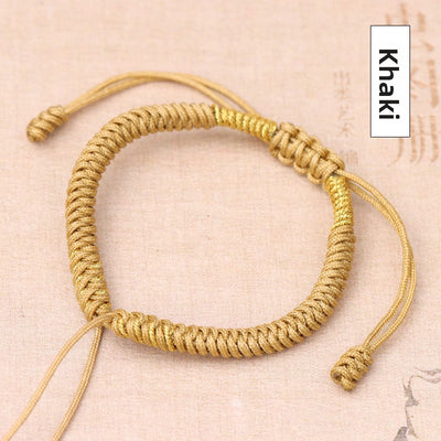 Gold wire diamond knot bracelet