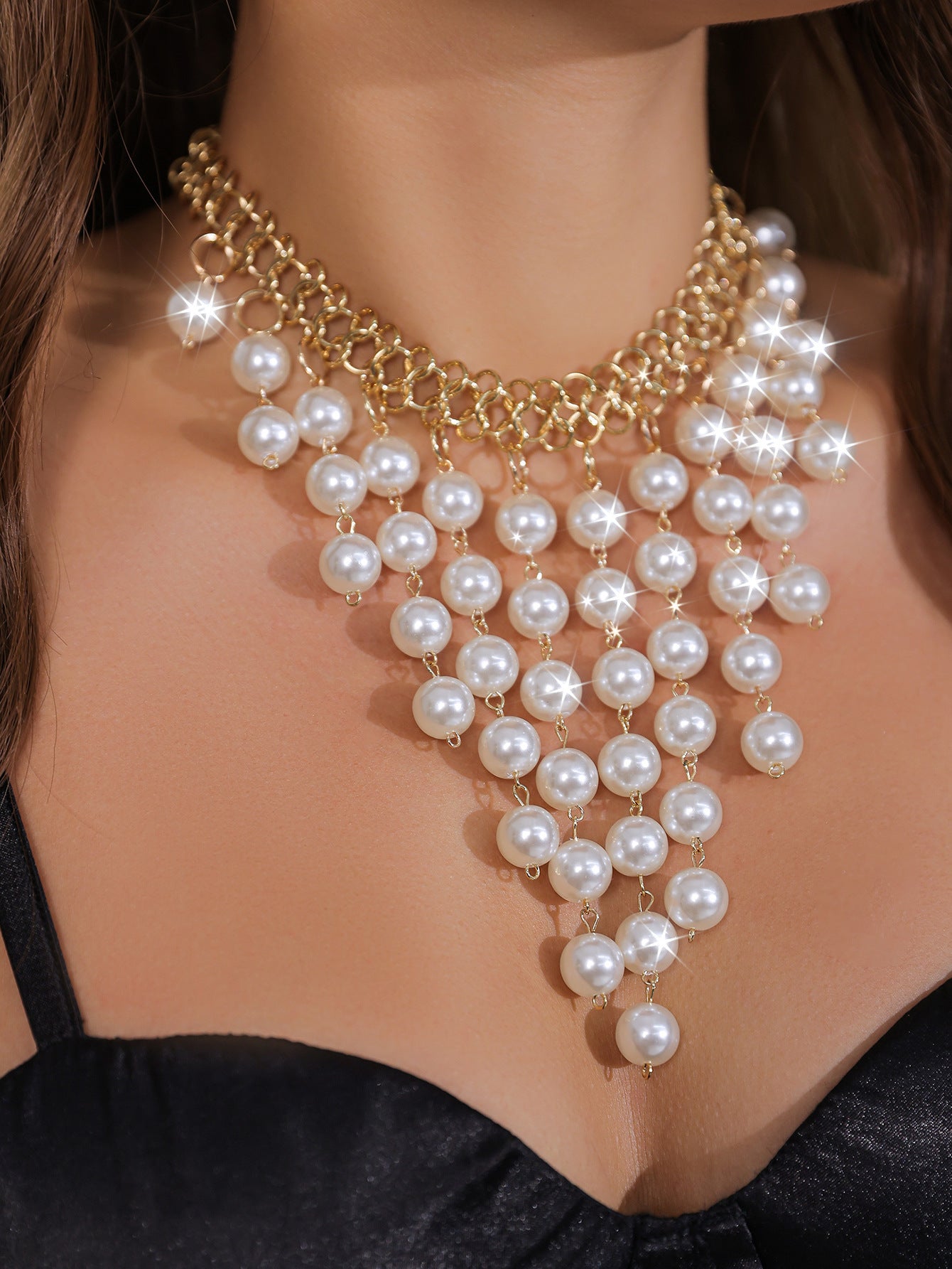 Vintage Pearl Necklace Necklace by Glamytek