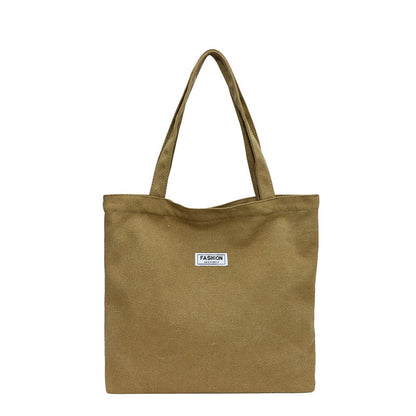 Thickened Washed Canvas Bag Women's Large Capacity Tote Bag Simple Commuter Portable Oxford Cloth Big Bag Shoulder Bag