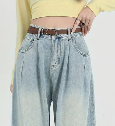High Waisted Wide Leg Jeans For Women by Glamytek