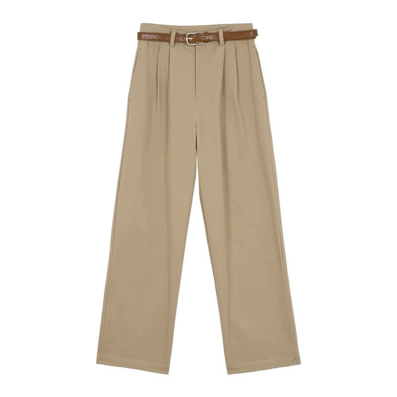 French Retro High Waist Korean Style Slimming Casual Pants by Glamytek