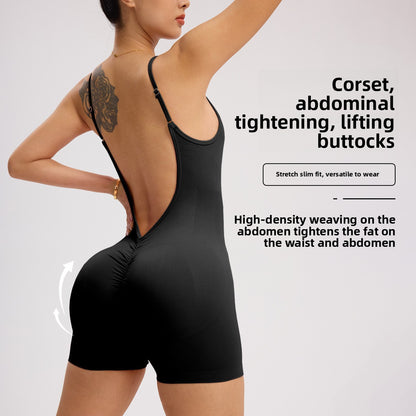 Seamless High Elastic Hollow-Out Yoga Suit