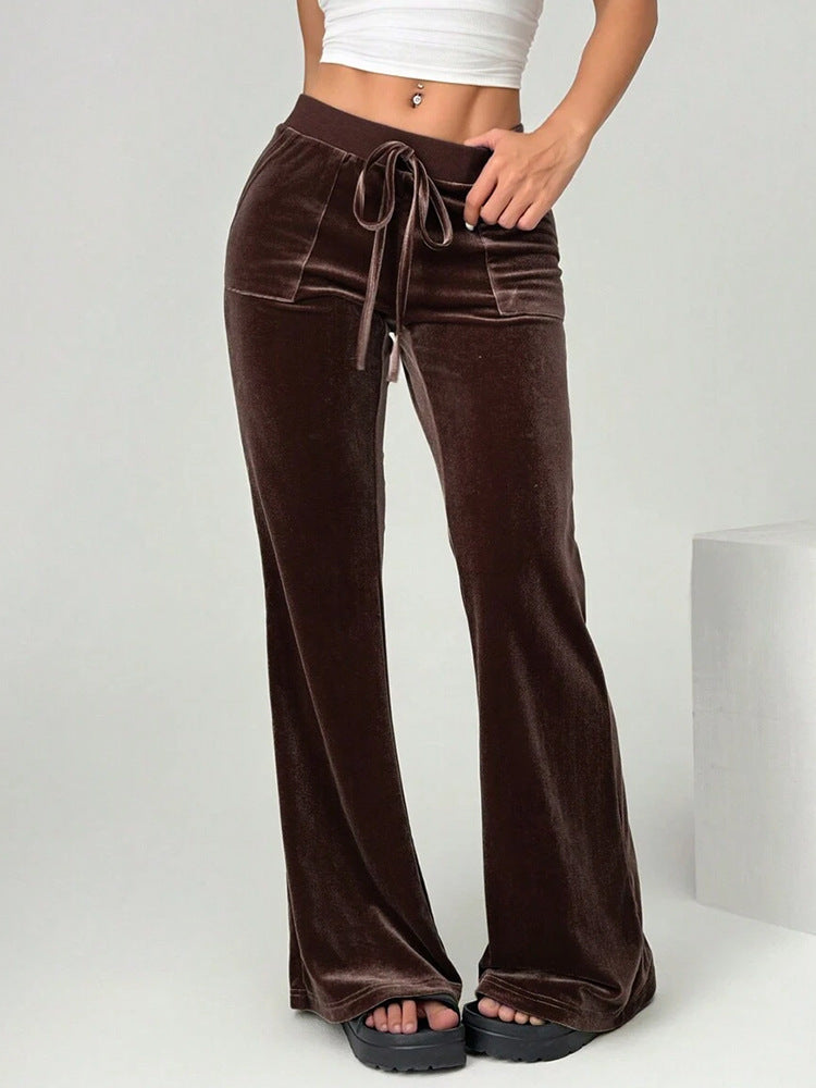 Women's Clothing Flared Trousers Commuting Figure Flattering Casual by Glamytek