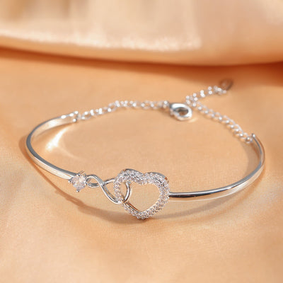 Heart-shaped Stainless Steel Bracelet.