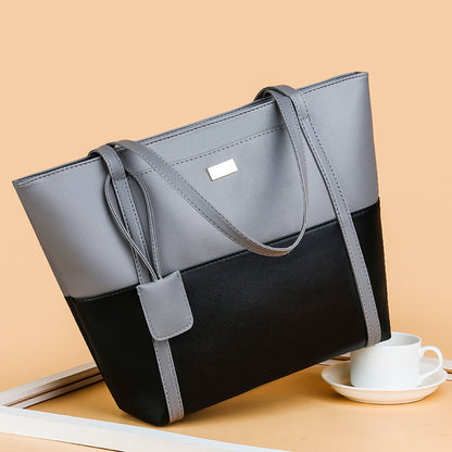 Soft leather tote bag