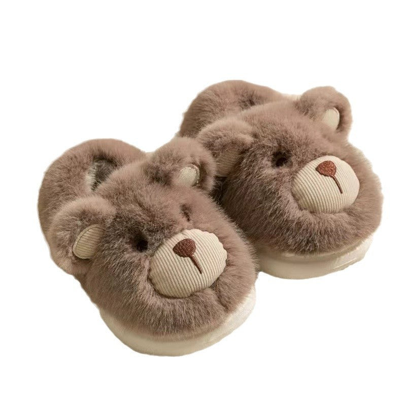 cute bear children cotton slippers