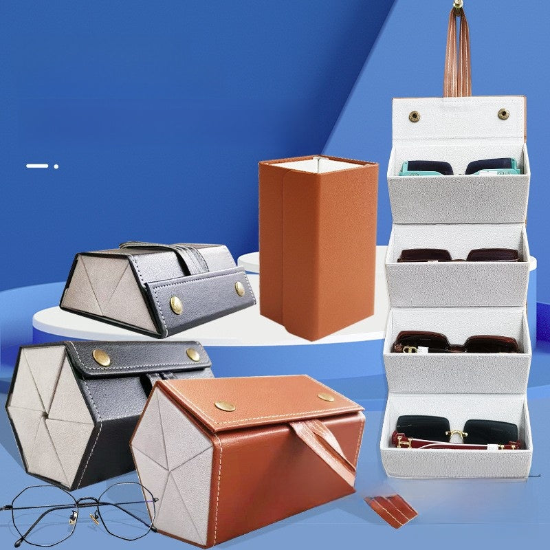 Glasses storage box with multiple compartments