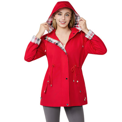 Women's Windbreaker Jacket Casual Polyester For Commute