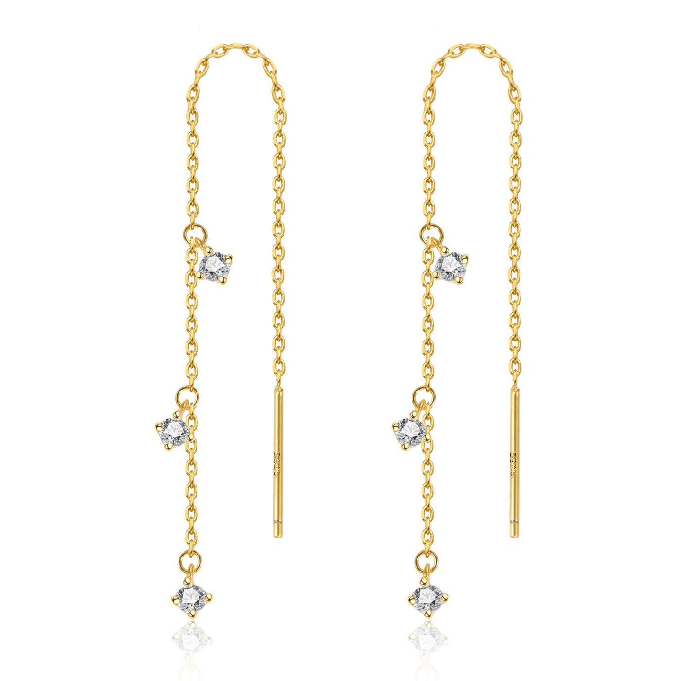 Jewelry Delicate Earrings Simple Zircon Ear Hook Simple Graceful by Glamytek