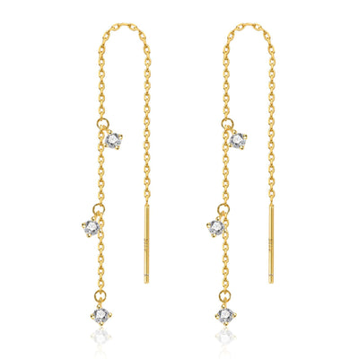 Jewelry Delicate Earrings Simple Zircon Ear Hook Simple Graceful by Glamytek