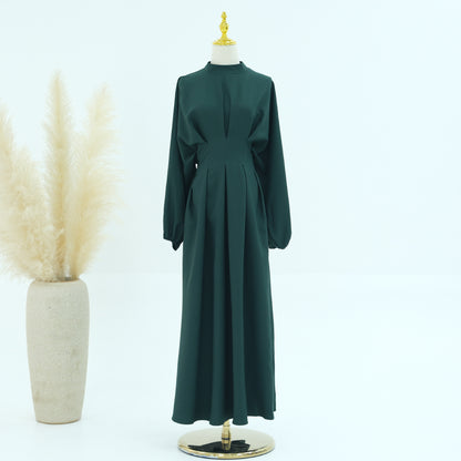 Turkey Dubai Solid Color Beam Sleeve dress