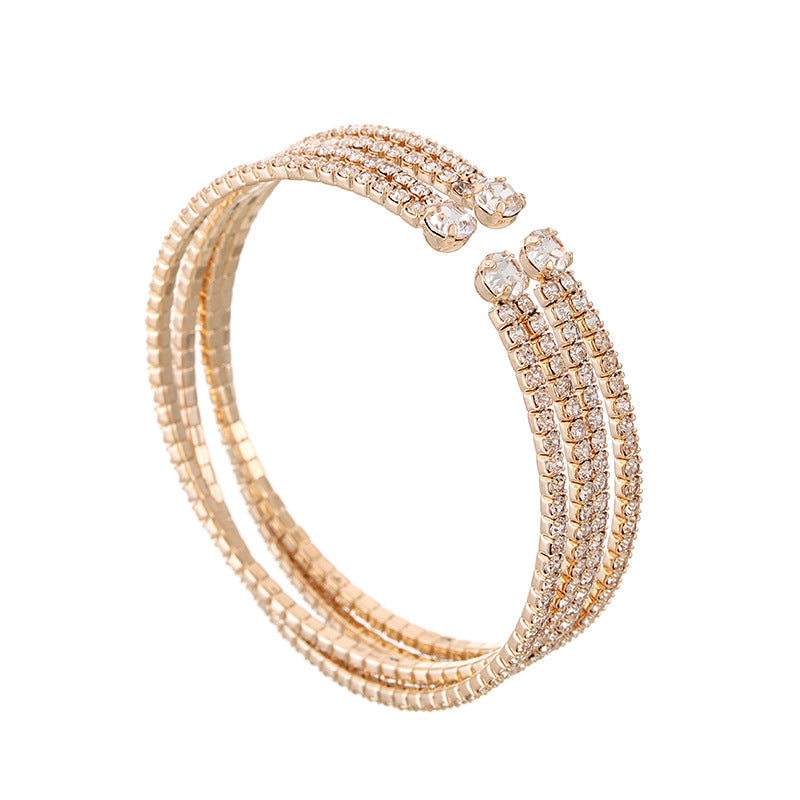 Elastic multi-row combination large bracelet