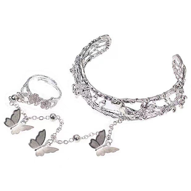 Heavenly Blessing Ancient Style Butterfly Ring Bracelet