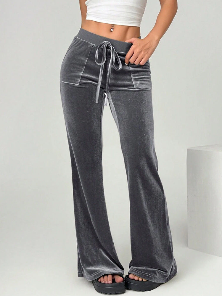 Women's Clothing Flared Trousers Commuting Figure Flattering Casual by Glamytek