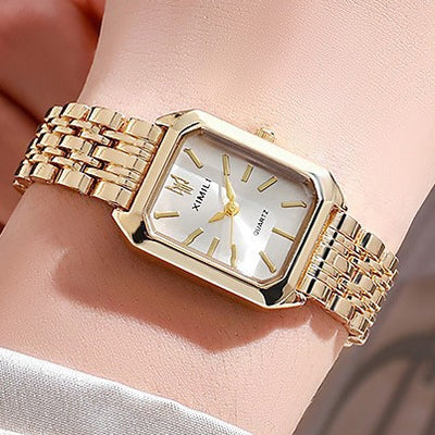 Ladies Quartz Watch with Steel Band by Glamytek