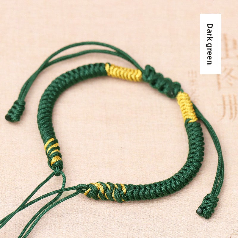 Gold wire diamond knot bracelet