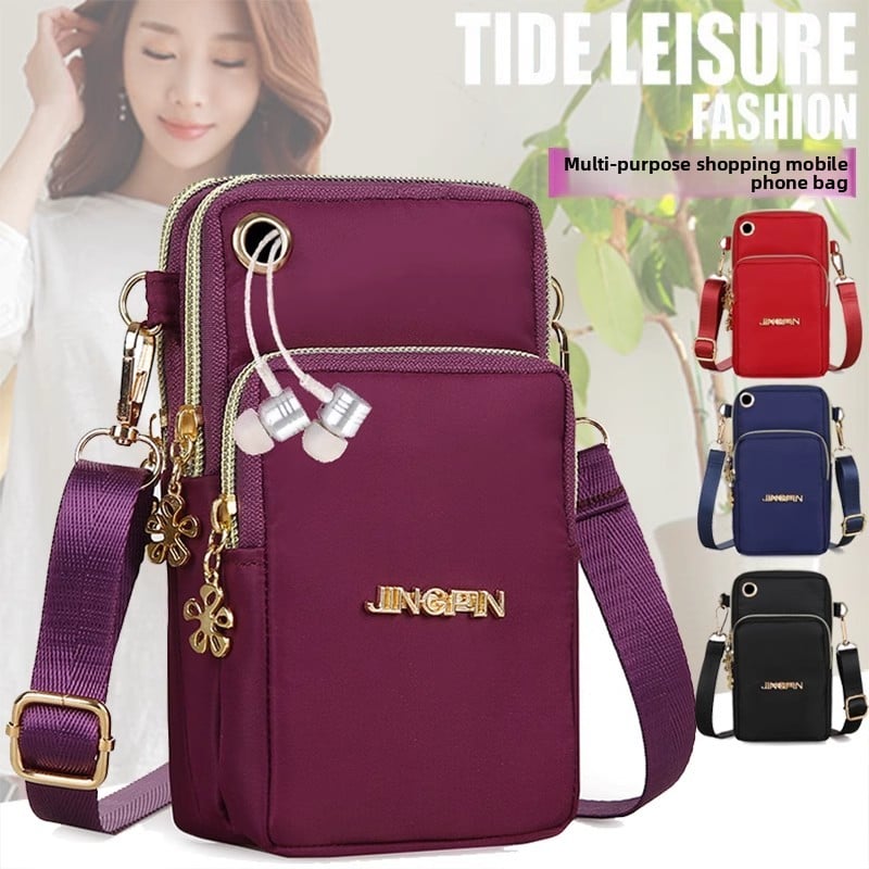 Three-Layer Mobile Phone Cross-Body Bag