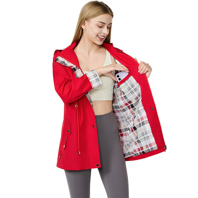 Women's Windbreaker Jacket Casual Polyester For Commute