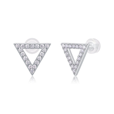 Unique - Set With Moissanite S925 Sterling Silver And Platinum-plated Stud Earrings, Fashionable, Trendy And Affordable Jewelry by Glamytek