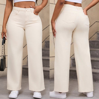 Autumn Straight Jeans Women's Wide Leg by Glamytek