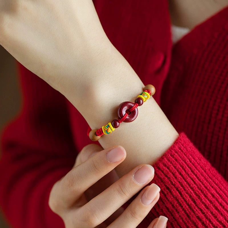 New Cinnabar Ping An Buckle Red Hand Rope