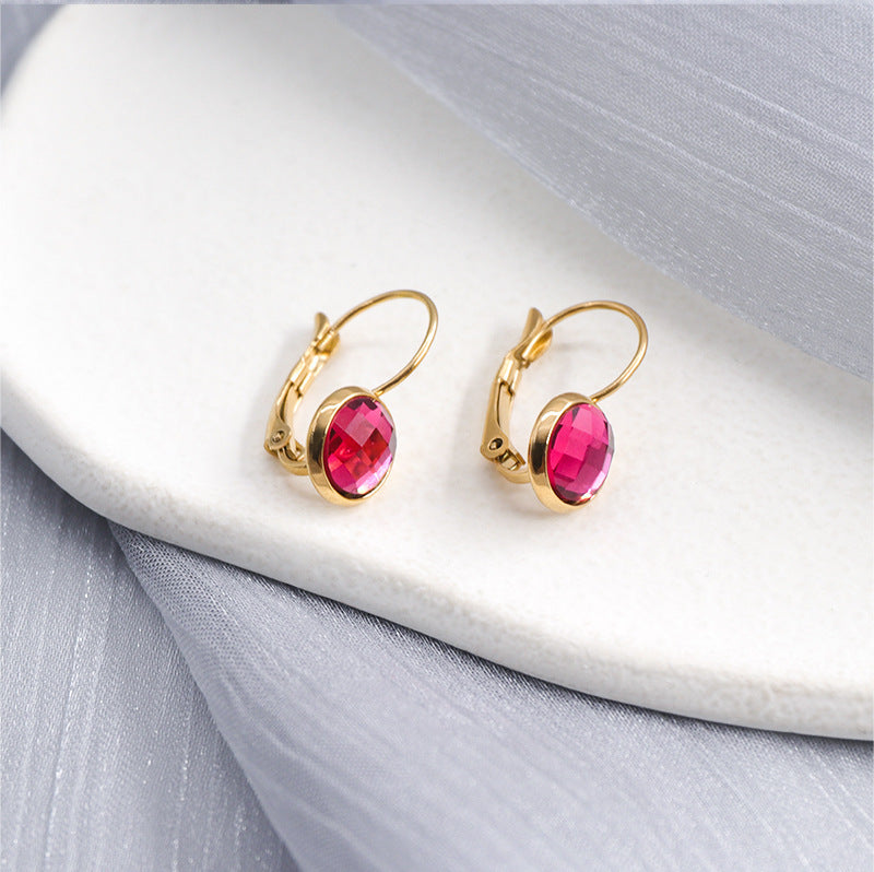 Jewelry Austrian Glass Crystal Earrings Women Ear Hook by Glamytek