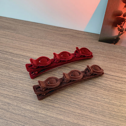 Flocked Braided Hairpin for Women
