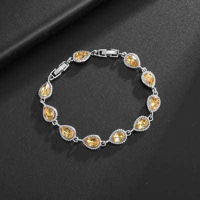 Simple rainbow gemstone bracelet