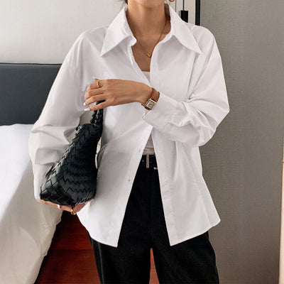 Casual Long Sleeve Button Top Shirt Women's Clothing by Glamytek
