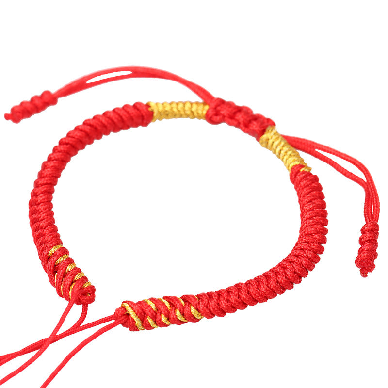 Gold wire diamond knot bracelet