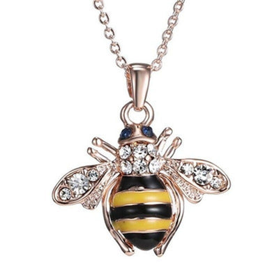 Bee Citrine Drop Fashion Necklace -