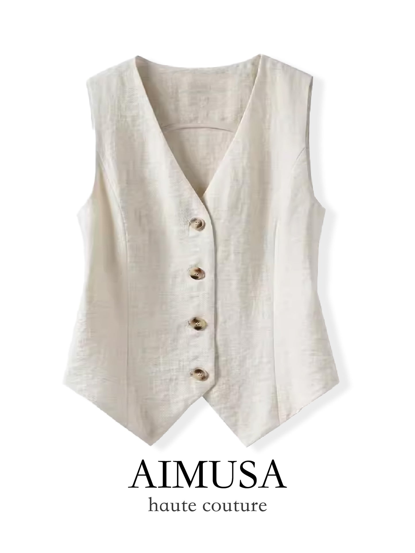 [Natural Fiber] Linen vest Vest Women's Summer 2025 Spring and Summer New arrival Elegant Sleeveless Waistcoat Vest
