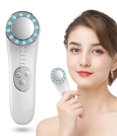 Facial Massager Skin Care Tools 7 In 1 Face Lifting Machine Galvanic Facial Machine Face Tightening Machine For Skin High Frequency Facial Machine by Glamytek