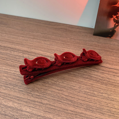 Flocked Braided Hairpin for Women