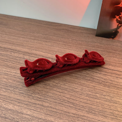Flocked Braided Hairpin for Women by Glamytek