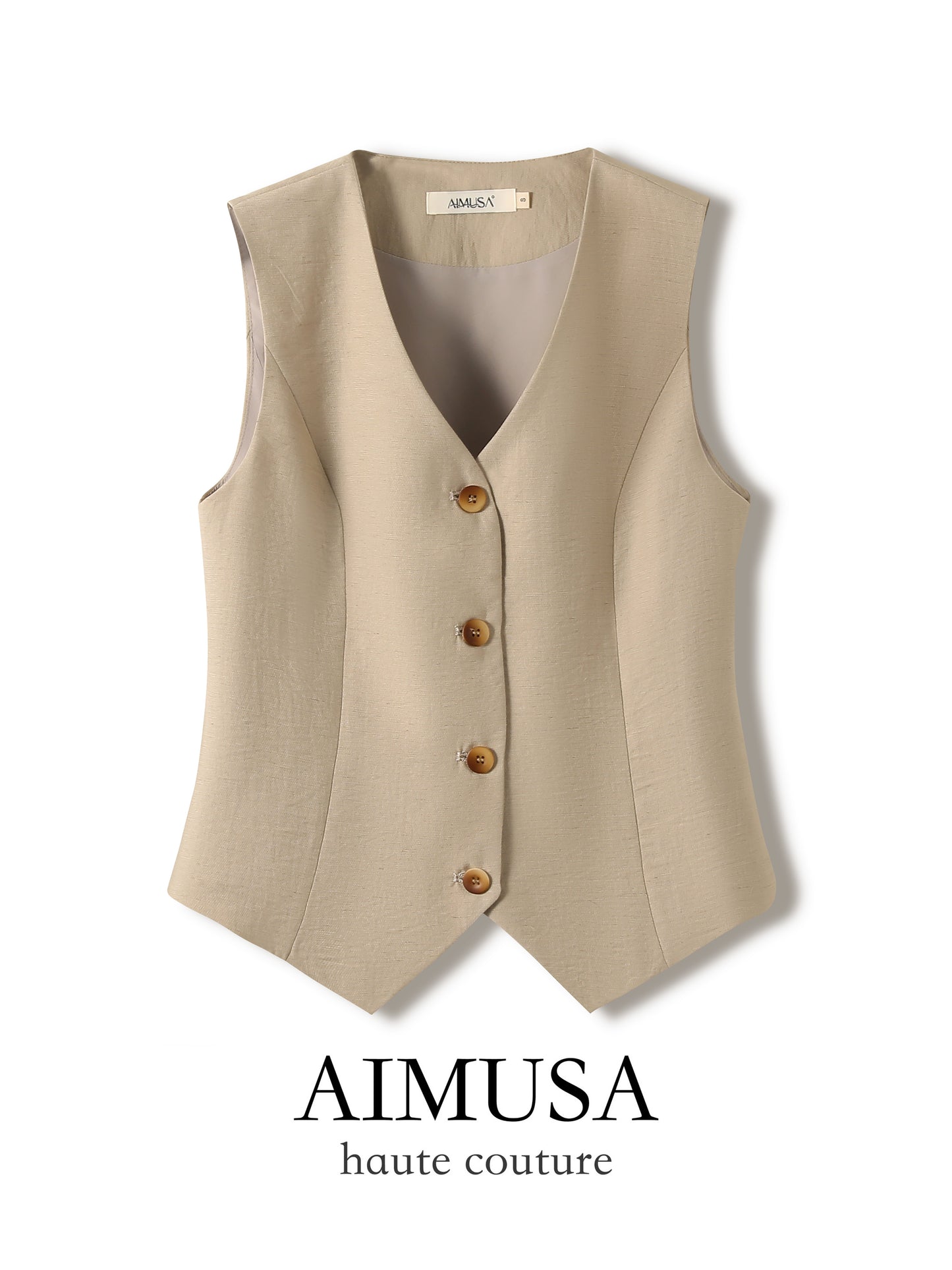 [Natural Fiber] Linen vest Vest Women's Summer 2025 Spring and Summer New arrival Elegant Sleeveless Waistcoat Vest