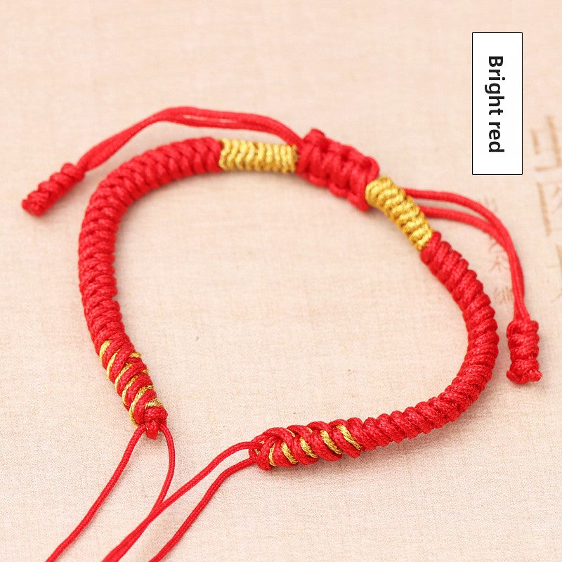 Gold wire diamond knot bracelet