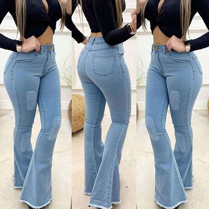Women Fashion Elastic Ladies Jeans Pants by Glamytek